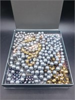 Collection Of Colorful Costume Pearl Necklaces &