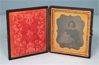 Sixth Plate Ambrotype Photo of Mother & Baby