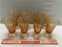 AWESOME LOT OF AMBER GLASS GLASSES