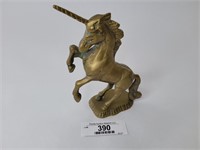 Vintage Brass Unicorn, 7" x 5"