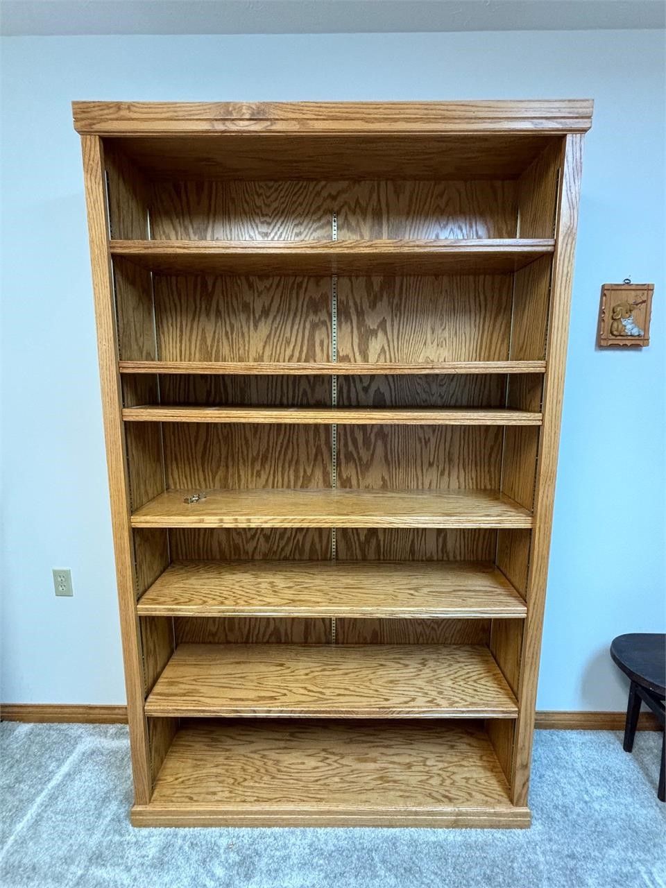 Large Wooden Bookcase W/ adjustable shelves