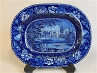 HISTORIC SCENERY BLUE TRANSFER PLATTER