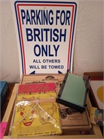 Various puzzles, British automobile box, parking