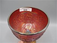 Fenton red Carnival Persian Medallion chalice