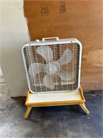 Floor Box Fan + Wood Serving Tray