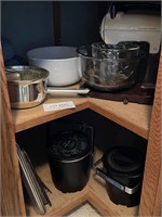 Kitchen lower corner cabinet contents