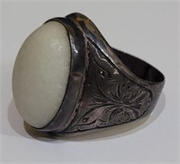 unmarked Sterling Silver Mens Ring