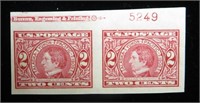 US 371, imp. pair w/plate #, MH, CV $30 (CV from