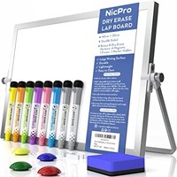 Nicpro Dry Erase Whiteboard, 12 x 16 inch Double