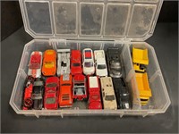 Container of assorted cars