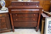 step back hutch with two locking top drawers,