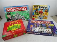 Lot of 4 Game Night Games - Sorry Monopoly