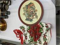 Apron and Christmas platter