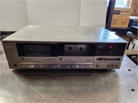 Sony Stereo Double TC W2 Cassette Deck powers on