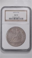 1875-S Trade Silver $1 NGC AU53