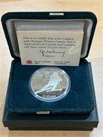 1988 Cdn $20 Calgary Winter Game Silver Coin