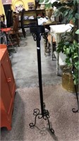 Black metal candle stand 39 inches tall
