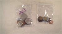 2 bags of foreign coins