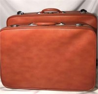 Mid Century Amelia Earhart Orange Luggage (2)