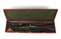 Fine French Percussion Double Barrel Cased Gun, by