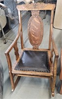 Carved Oak Rocking Chair