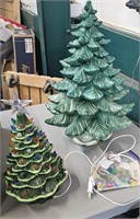 2 Ceramic Christmas Trees (as is)