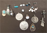 Lot of Marked Sterling & 925 Earrings & Pendants.