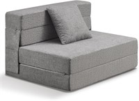 Sofa Bed 76x39x6  Foldable  Light Grey