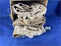 Burlap Fabric w/4" Lace 1 Edge, 1-60x360"L, &