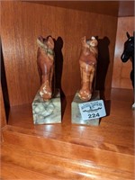 Stone carved book ends