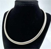 925 Silver Flexible 80s Style Necklace