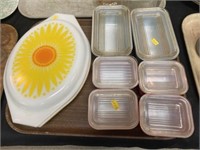 Pyrex Refrigerator Dishes with Serving Dish