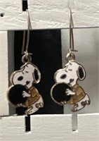 snoopy bowling earrings