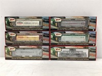 Six Atlas HO Scale Train Cars