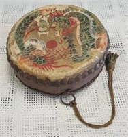 Antique Japanese hand painted drum