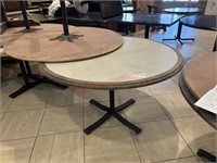 LOT - (6) ROUND DINING TABLES