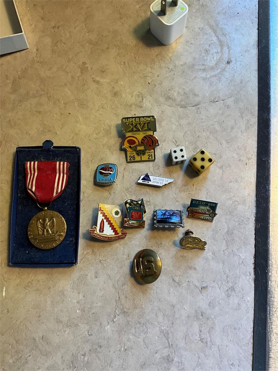 Pins and medals