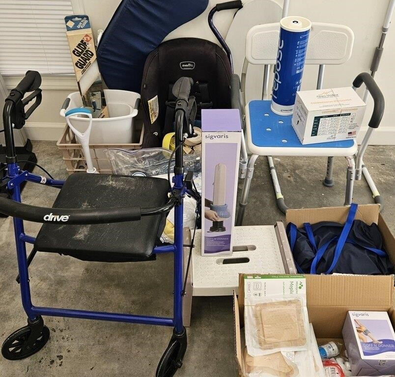 Walker, Shower Chair, Medical Supplies Large Lot