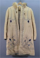 Vintage Hudson Bay Embroidered Wool Coat