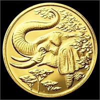 2005 Somalia 1/50oz Gold Elephant 200 Shillings