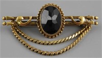 Vintage Sandor Co. Etruscan revival brooch with
