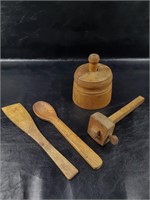 Vintage Wooden Kitchen Items