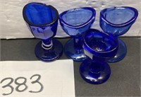 Vintage Dark Blue Glass Eye Wash Cup (4)