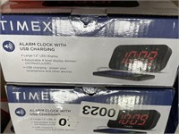 TIMEX ALARM CLOCK 2PK RETAIL $60
