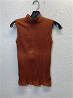 Vintage 70’s Shimmery Copper Sleeveless Shirt