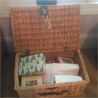wicker  basket with contents