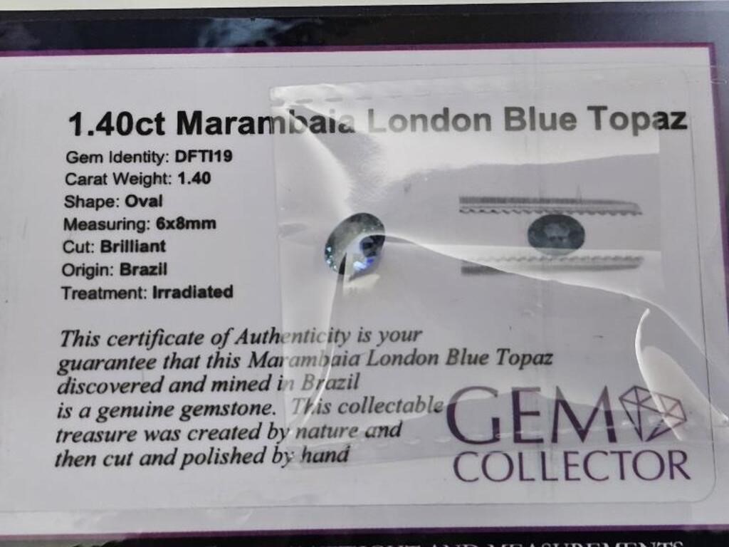 1.40ct Marambaia London Blue topaz