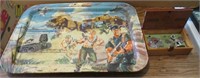 Vintage GI Joe Tray, Mini Dogtags, Collectibles