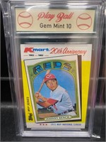 1982 Johnny Bench 1972 Kmart Card Graded 10