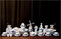 Blue Delft - Blue & White China Set 64 pcs